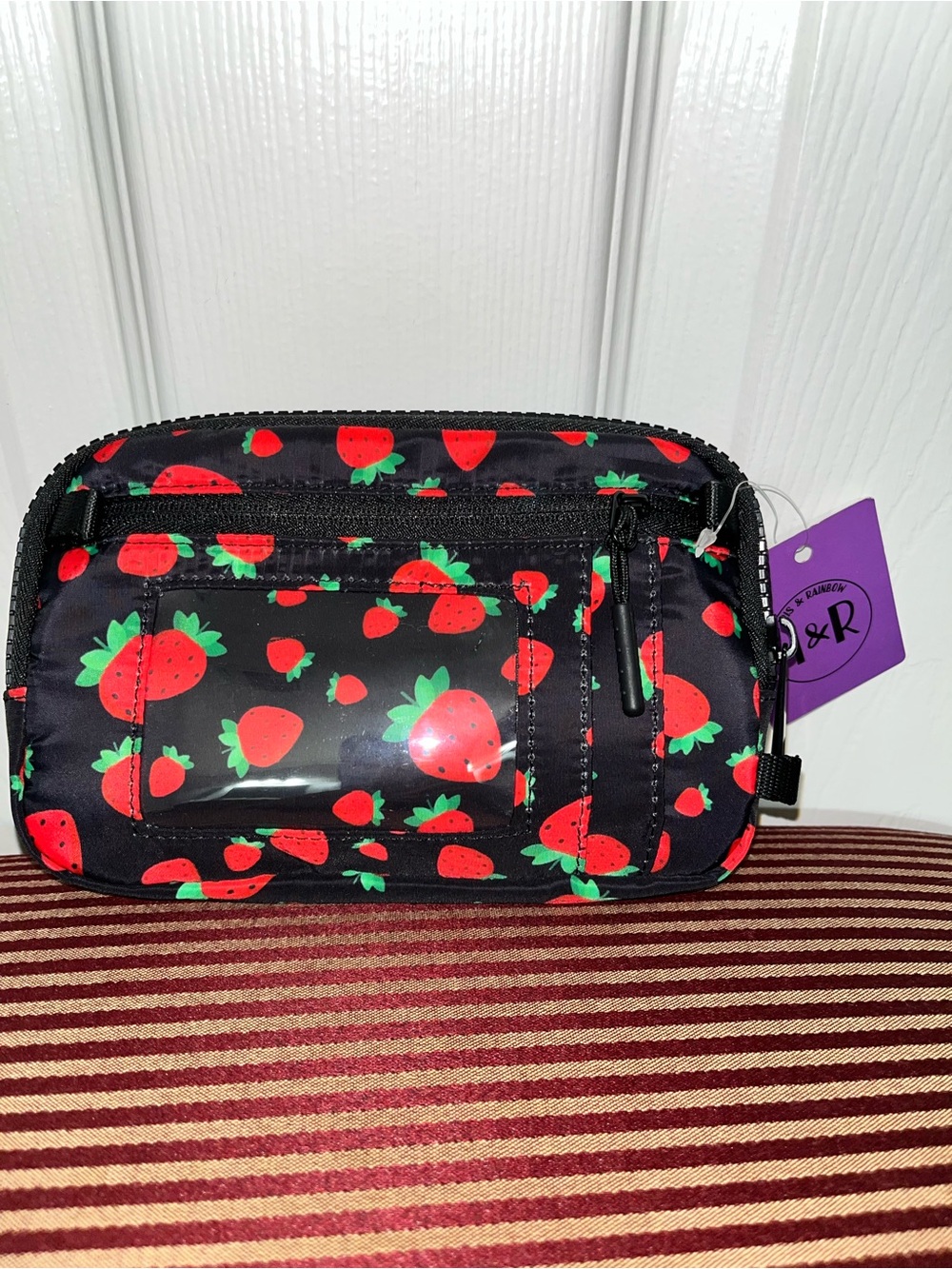 Iris & Rainbow Field of Strawberries Carry All Wallet